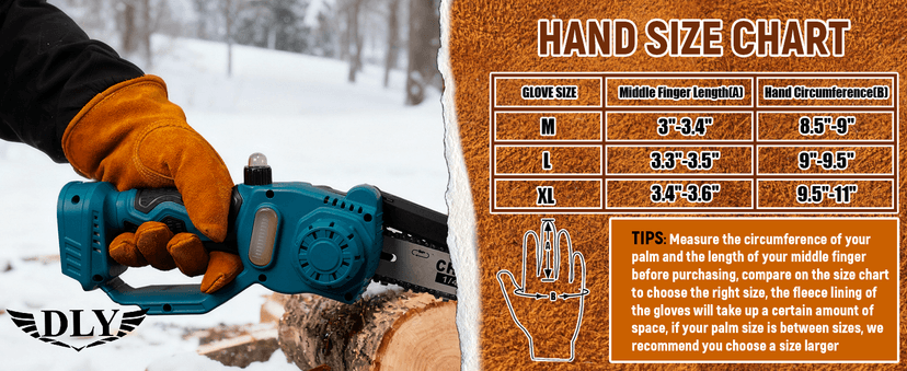 DLY Winter Work Gloves, Water-Resistant, Insulated, Puncture and Abrasion Resistant, Cowhide Durable gloves Warm Thick