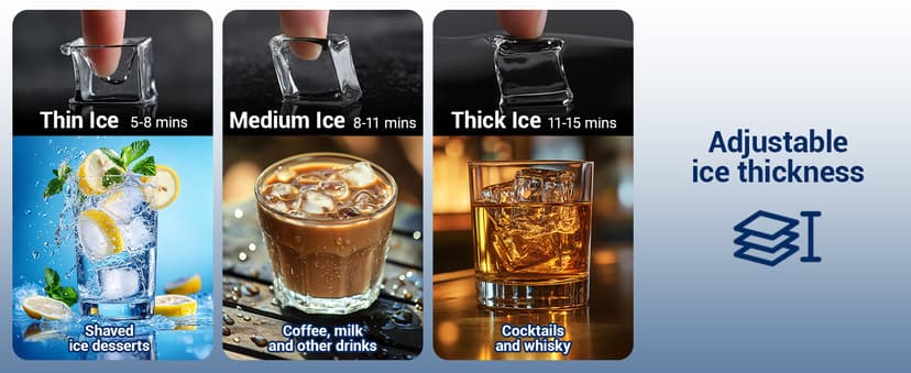 Commercial Ice Maker, 680Lbs/24H Industrial Ice Machine 580Lbs Large Storage Bin, 210 Ice Cubes in 5-15 Minutes, Auto-Cleaning Stainless Ice Maker, Ice Ready in 8-15mins, Cafe/Bar/Business