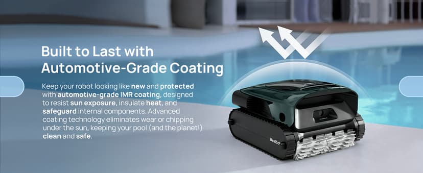 Beatbot AquaSense 2 Pro Cordless Robotic Pool Cleaner, Unmatched 5-in-1 Cleaning, Surface Parking, Skimmer with APP Control, Water Clarification, for Pools up to 3,875 Sq.ft – Obsidian
