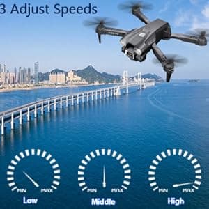MOCVOO Drone with Camera for Adults, 1080P HD Mini FPV Drones for Kids Beginners, Foldable RC Quadcopter Toys for Boys Girls with Altitude Hold, 3D Flip, 3 Speeds, Headless Mode, Carrying Case