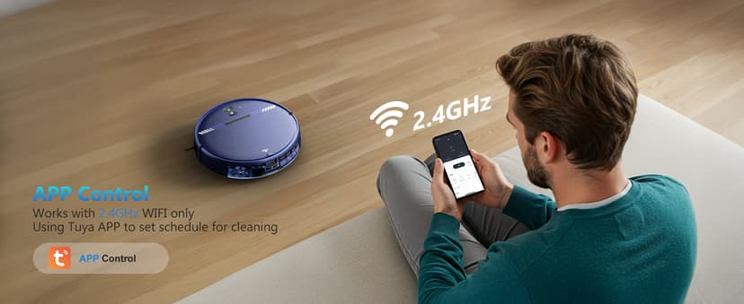 XIEBro Life Robot Vacuum and Mop Combo, Vacuum Robot 2 in 1 with WiFi/App/Voice, Schedule, Water Tank and Dustbin, Self-Charging, Slim, Ideal for Hard Floor, Pet Hair, Carpet