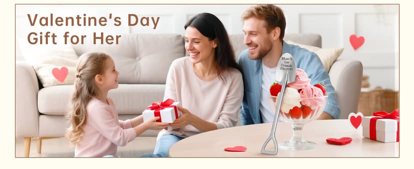 Funny Mother Birthday Gifts for Mom Christmas, from Daughter Son, Christmas Gift for Mom Mama Mommy Mother In Law Birthday Retirement Presents, Small Cute Engraved Mom's Ice Cream Shovel Spoon