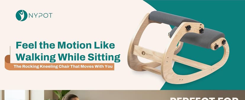 NYPOT Ergonomic Kneeling Chair with Adjustable Seats - Knee Chair for Posture Correction & Kneel Rocking Stool for Desk - Back Pain Relief for Home and Office, Supports 250 pounds - 5 Years Warranty