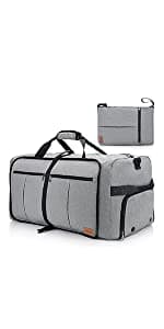Urtala 80L EXTRA LARGE Duffle Bag for Travel, 26" Foldable Travel Duffel Bag with Shoe Compartment for Men Women, Waterproof & Tear Resistant (Black, EXTRA LARGE, 80L)