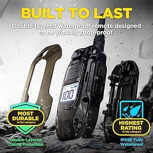 Dogtra 1900X Camouflage E-Collar - 3/4 Mile Range, Dogs 45 lbs+, IPX9K Waterproof, 100 Stimulation Levels, Vibration, Tone, Rechargeable - Ideal for Dog Owners and Professional Trainers