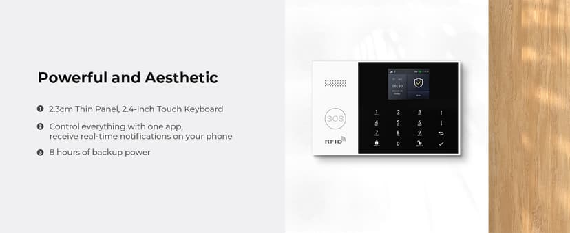 PGST WiFi Wireless Home Alarm System - 2025 Home Security System, 10-Minute Installation, 4 Door & Window Sensors + 2 Motion Sensors, APP Remote Control, Compatible with Alexa, No Monthly Fee