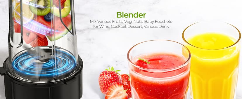 FEPPO Snow Cone Machine & Smoothie Blender 2 in 1, 700W Powerful Shaved Ice Machine Slushine Machine, Frozen Margarita Machine with Stainless Steel Blade, Smoothie Recipe, for Home Kitchen Party