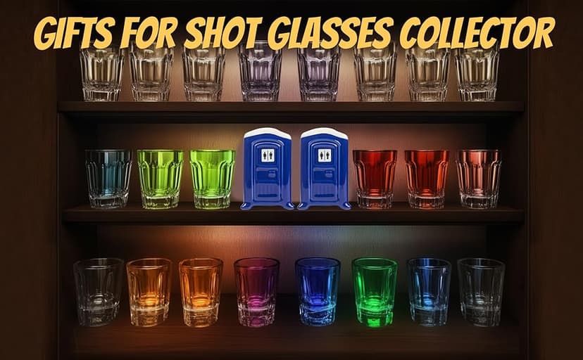 Ceramic Porta Potty Shot Glasses(1 PACK), White Elephant Gift for Adults, Gag Gifts Funny for Adults, Top Choice Secret Santa Gifts for Men, Friends and Coworker