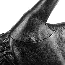 alqqas Winter Fashion Leather Gloves for Women, Warm Cashmere Lining Touchscreen Texting Driving Dress Gloves