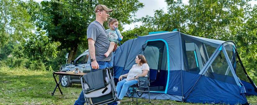 TIMBER RIDGE Aluminum Camping Directors Chair with Side Table Pocket, Portable Folding Chair, Heavy Duty Lawn Chair for Fishing Trip Picnic Concert Outdoor 400lbs, Navy