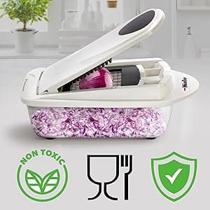 Mueller Pro-Series 10-in-1, 8 Blade Vegetable Chopper, Mandoline Slicer, Food Chopper with Container, Fruit Slicer, Kitchen Gadgets & Accessories, Home Essentials