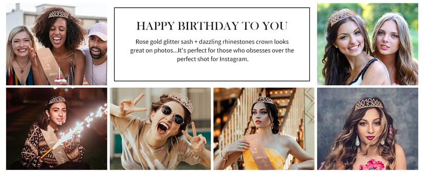 Crown and Pearl Pin Set for 18th Birthday - It's My 18th Birthday Sash, Tiara, Cake Topper, Decorations and Gift for Her