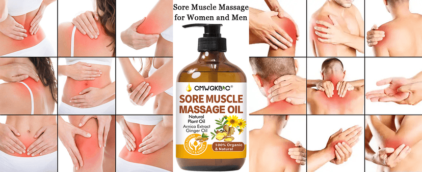 Massage Oil for Massage Therapy,Lymphatic Drainage-Ginger Oil Sore Muscle Arnica Oil &Lavender Oil Relaxing Massage Oils for Date Night,Massage Ball,Fathers Day Gift for Husband,Men, Gifts for Him Her