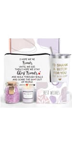 Best Friend Birthday Gifts for Women - Unique Spa Basket Friendship Gifts for Women, Sister, Bestie, BFF (Purple)