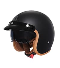 TRIANGLE Open Face Motorcycle Helmet Retro 3/4 Helmets with Clear Visor for Men Women DOT Approved