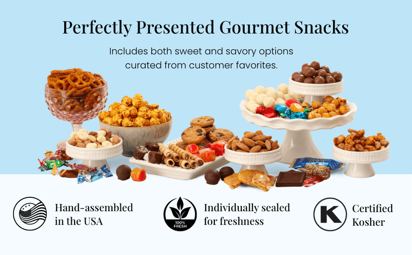 Gift Basket with Assorted Sweets, Cookies and Nuts