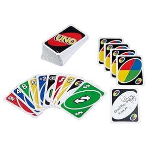 Mattel Games UNO Card Game for Kid, Adult & Family Nights & Parties, Travel & Vacations, Color Blind Accessible & Customizable Deck (Amazon Exclusive)