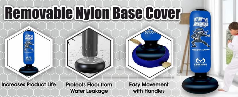 5-in-1 Inflatable Punching Bag for Kids – 63" Karate Toy Set with Boxing Gloves, Durable Fast Rebound, Active Play Birthday for Boys & Girls Ages 4-12