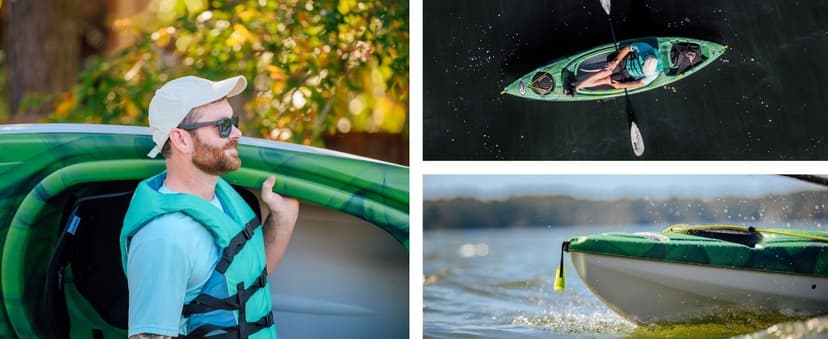 Pelican Argo 100X - Recreational Sit in Kayak - Lightweight Patented Ram-X™ Material - Ergoform™ Seating System - 10 ft