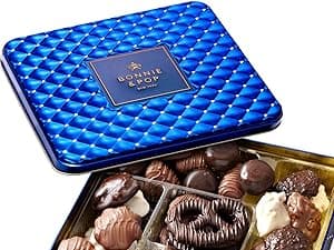 Chocolate Gift Basket, Candy Food Arrangement Platter, Gourmet Snack Box, Holiday Present Idea, Corporate Him & Her, Men Women Sympathy Family Parties & Get Well- Bonnie & Pop