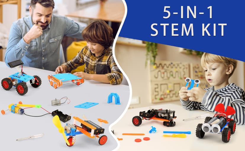 STEM Kits for Kids Crafts 6-8 8-12, Boys Gifts Toys for 6 7 8 Year Old Boy Birthday Gift Ideas, STEM Toys Crafts 6+ 7+ yr, Robotics Science Kits Activities Robot Building Age 8-10 9 10 11 12 13 14