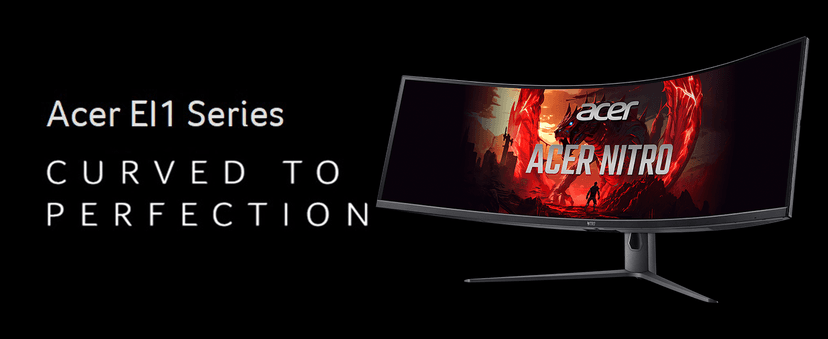 Acer Nitro 49” Gaming Monitor | UltraWide DQHD 5120 x 1440 | 1000R 32:9 Curved | AMD FreeSync | Up to 120Hz Refresh Rate | 3ms (G to G) | 1 x Display Port 1.4 & 2 x HDMI 2.0 Ports | EI491CUR J0biiphx