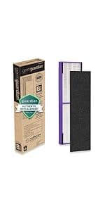 GermGuardian 4-In-1 HEPA Air Purifier for Home, Large Rooms Up To 743 Sq. Ft. with HEPA Air Filter, UV-C Light & Odor Reduction, AC4825E, 22" Tower, Gray