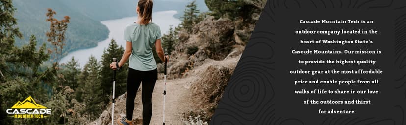 Cascade Mountain Tech Lightweight Aircraft-Grade Aluminum Trekking Poles with Extended Down Grip Plus Tip Kit