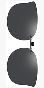 CAXMAN Polarized Clip On Sunglasses Over Prescription Glasses Men Women Compact Fit Non-Flip Up