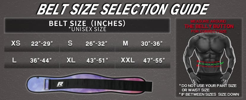 RitFit Weight Lifting Belt - Great for Squats, Lunges, Deadlift, Thrusters - Men and Women - 6 Inch Black/Camouflage