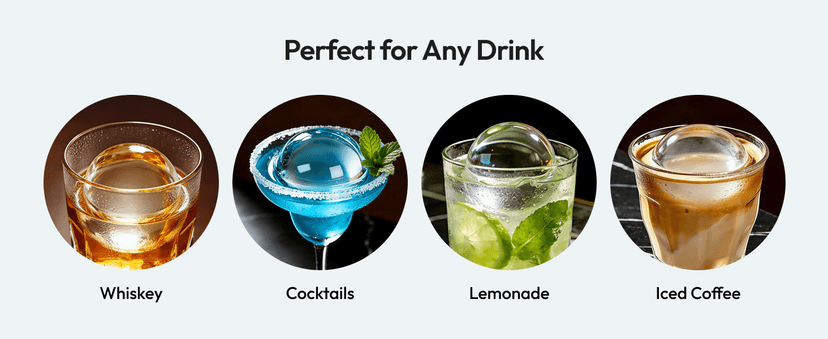 EUHOMY 2" Ice Ball Maker Countertop, 4Pcs Ready in 40Mins, 144Pcs/day, Self-Cleaning Sphere Ice Maker Machine with Crystal Clear Ice, Round Ice Cube Maker for Whiskey & Bourbon