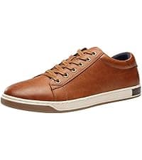 Jousen Men's Shoes Leather Casual Shoes for Men Fashion Sneakers Business Casual Dress Shoes