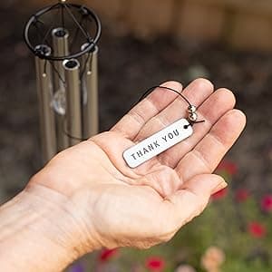 Forever Grateful Wind Chime with Engraved Thank You Message - Unique Gift of Gratitude/Appreciation Gift/Thank You Gift for Special Friend/Family/Coworkers/Teachers/Mentor