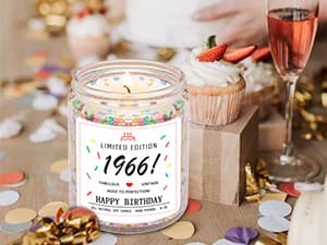 40th Birthday Decorations, 40 Year Old Birthday Gifts for Friend, Sister, Wife, Creamy Vanilla with Sprinkles Homsolver 40th Birthday Gifts for Women Ideas, 1986 Limited Edition Candle B0G1YLJYH8