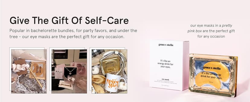 grace & stella Award Winning Under Eye Mask - Travel Essentials - Birthday Gifts for Women - Gel Eye Patches for Dark Circles, Puffy Eyes, Wrinkles, Undereye Bags - Vegan - Self Care (24 Pairs, Gold)