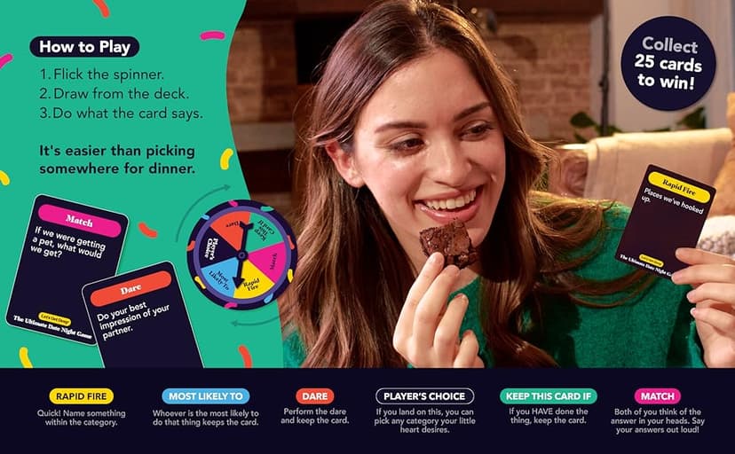 The Ultimate Date Night Game by Relatable, Great for Couples Games and Stay at Home Date Night Ideas, From The Makers of Let's Get Deep Relationship Card Game, Includes 300 Cards & Spinner