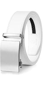 MILORDE Men's Genuine Leather Dress Belt, Handmade, 100% Cow Leather, Fashion & Classic Designs for Work Business and Casual