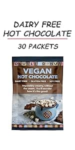 Double Donut Coffee Flavored Hot Chocolate Packets Variety Pack, 9 Count Includes Classic, Chocolate Raspberry, Salted Caramel, Peppermint, Eggnog & Gingerbread