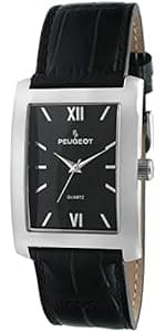 Peugeot Men’s Vintage Tank Shape 14K Gold Plated Wrist Watch with Roman Numeral Dial