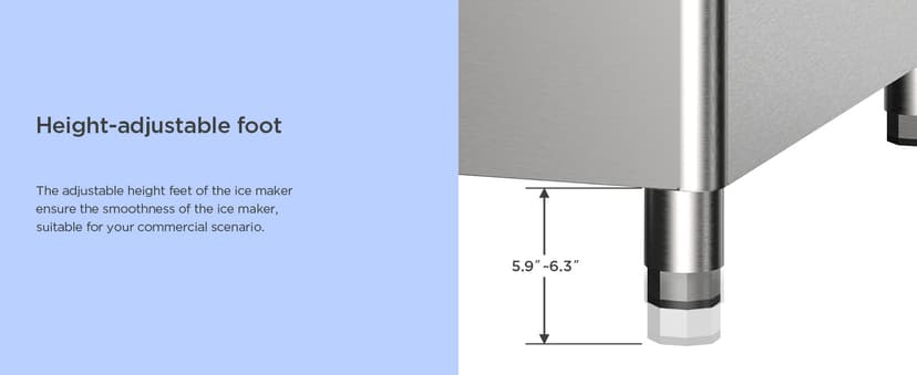 Commercial Ice Maker Machine 432 Lbs/24H with 400LBS Large Storage Bin Ice Ready in Air Cooled Clear Cube Ice for Bar Business Cafe ETL NSF(432 Lbs/24H)
