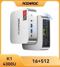 ACEMAGICIAN Kron Mini K1 Mini PC, Ryzen 7 7730U(Upgraded 5825U/7430U), 16GB DDR4 512GB SSD Mini Computers(up to 4.5Ghz), Light Gaming Desktop 4K Triple Display Mini Desktop Bluetooth/WiFi6/Office