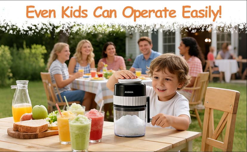 Snow Cone Machine - Slushie Ice Machine, Manual Shaved Ice Machine for Snow Cones, Portable Snowcone Machine Maker and Ice Shaver