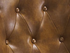 Furniliving PU Leather Accent Chair for Living Room, Upholstered Reading Chair with High Backrest, Tufted-Button Wingback Armchair for Bedroom, Dressing Room, Home Office, Brown