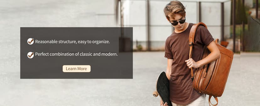 Faux Leather Messenger Bag for Men | 17-17.3 Inch Leather Mens Laptop Bag Leather Briefcasen Convertible Backpack 3 in 1 Computer Handbags Work Bag Shoulder Crossbody Bag Office | Vintage Brown