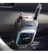 LISEN Retractable Car Charger, 69W USB C Car Accessories Adapter for iPhone 17 USB C Charger Fast Charging, Gifts for Women Men, Travel Essentials, for iPhone 17 Pro Max Air 16 15 14 13 12 Samsung S25