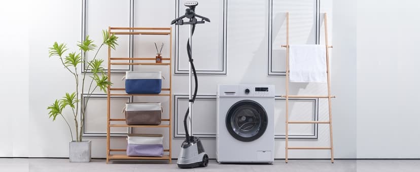 True & Tidy® Heavy Duty Auto Shut-off Commercial Full-Size Garment Steamer, Smart Water Sensor with Beep Alert, 3 Steam Settings, XL 2.9L Tank, 1800 watts, 90+min of Continuous Steam (White, Smart)