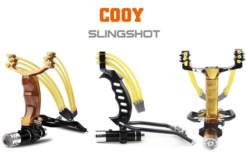 COOY Slingshot,Wrist Sling Rocket Professional Hunting Slingshot with Heavy Duty Launching Bands, High Velocity Catapult …