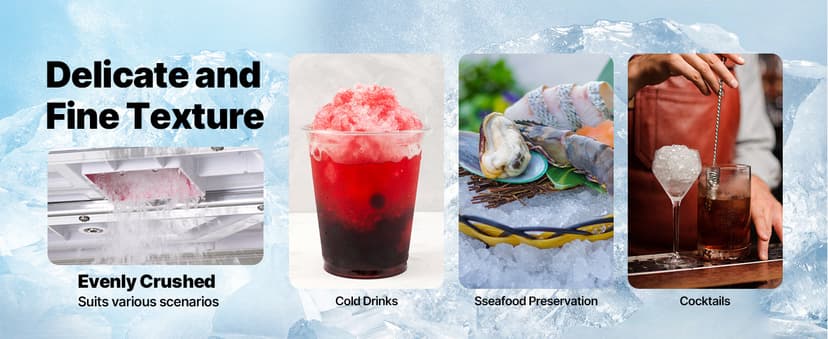 VEVOR Commercial Ice Crusher 661LBS/H, 350W Electric Snow Cone Machine with 4 Blades, 2000RPM Stainless Steel Shaved Ice Machine with 11 Gal Crushed-Ice Box, for Family Restaurants Bars, Red