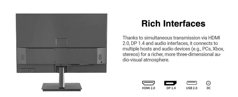 Great voell 23.8" Inch Computer Monitor- FHD 1080P IPS Display 75Hz, 99% sRGB, Eye Care, HDMI VGA, FreeSync, VESA Mountable - Slim Bezel Office & Casual Gaming Screen for PC Console