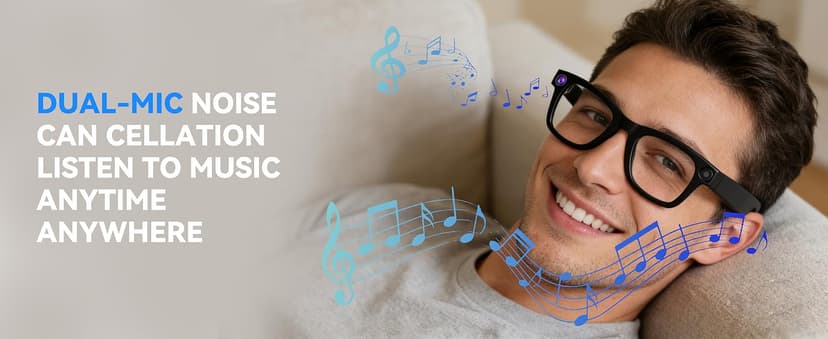 2026 AI Smart Glasses with Camera,8MP HD Video Recording Camera Glasses,Voice Control,Object Recognition,Real-Time Translation,Smart Sunglasses with Bluetooth Call,for Travel, Conferences & Vlogging